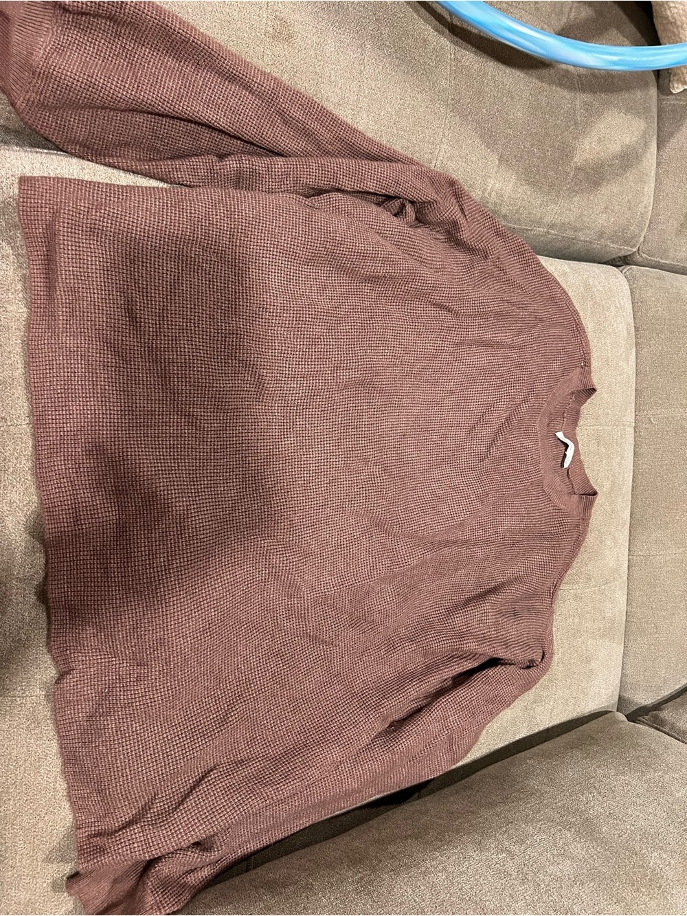 Gentle Fawn Waffle Knit Crewneck Sweater - Mauve Brown